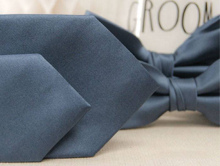 Dusty blue wedding ties