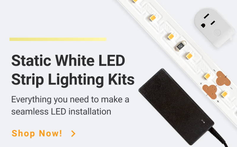 White Output LED Strip Light Kits