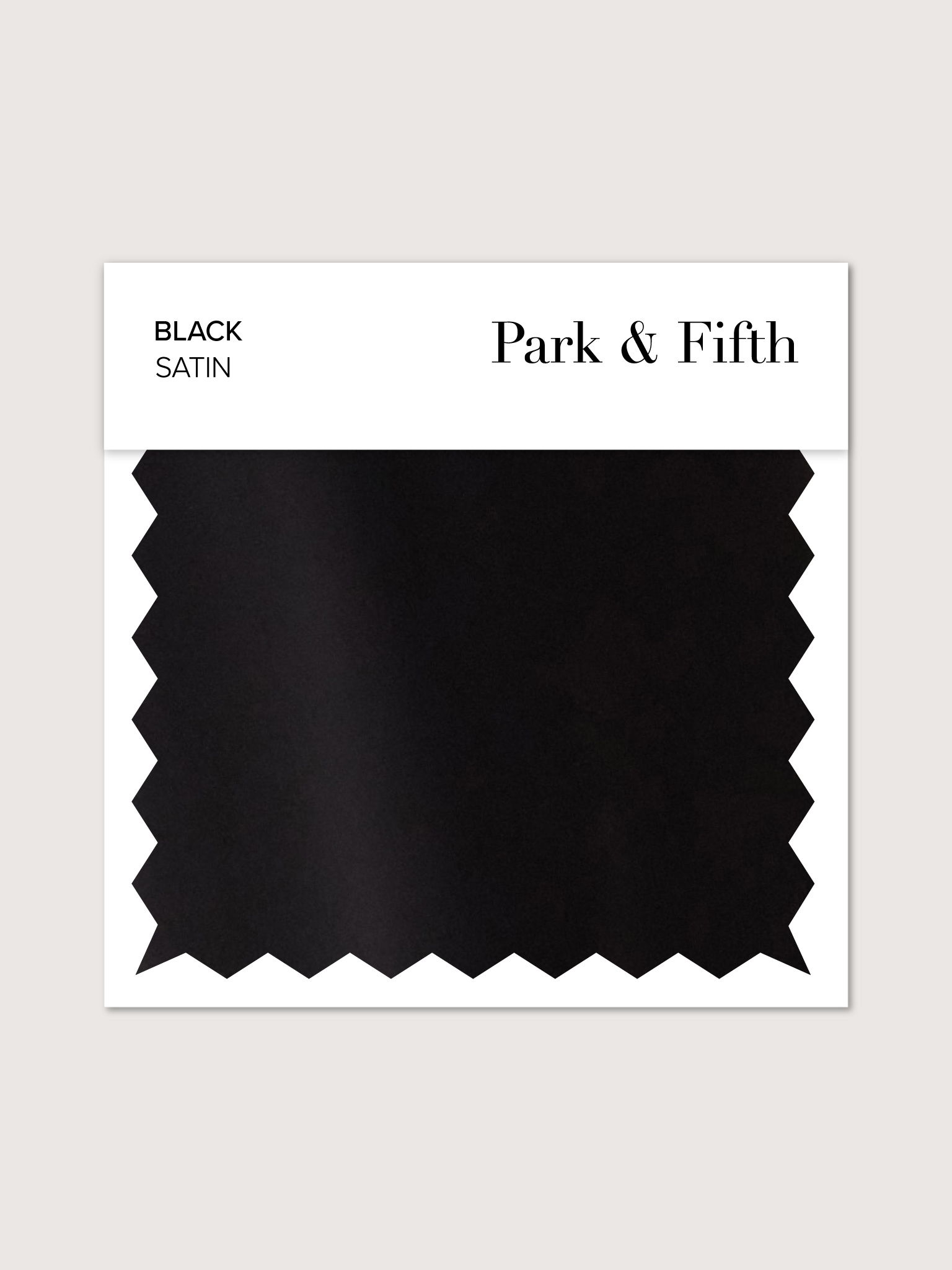 Black satin fabric swatch from Park & Fifth.