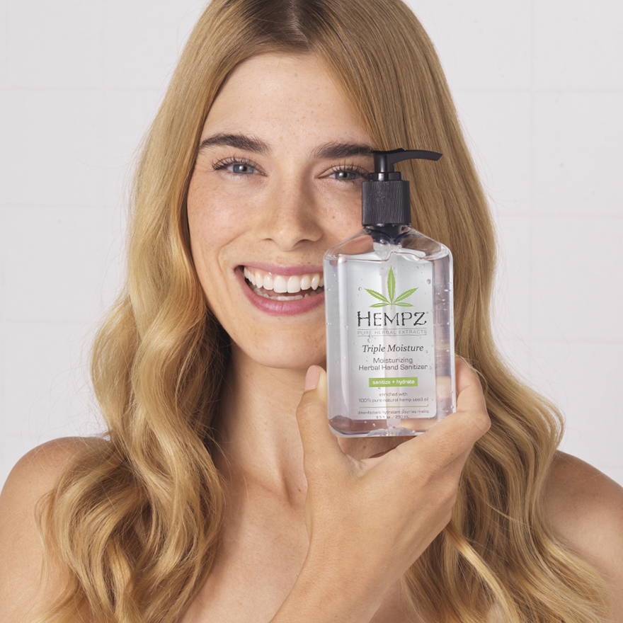 Our 8.5-ounce triple moisture gel hand sanitizer