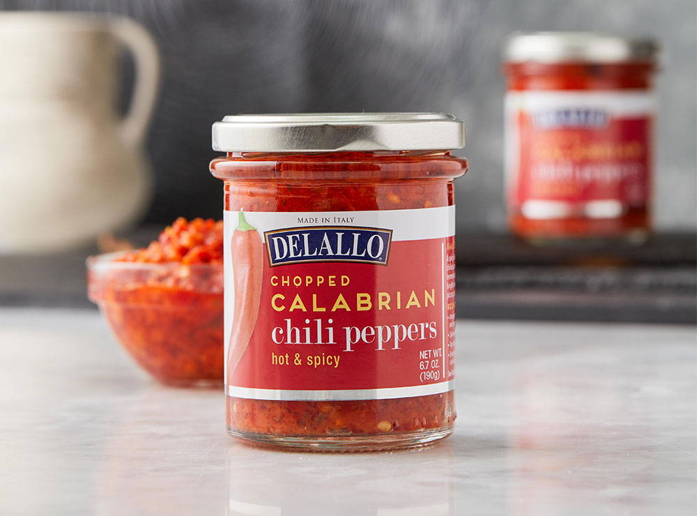 DeLallo chopped calabrian chili peppers