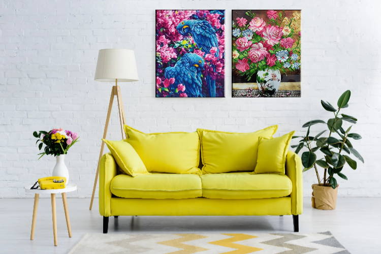 beautiful diamond paintings as focal points to your room