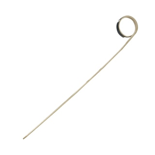 A black skewer with a looped design on the end