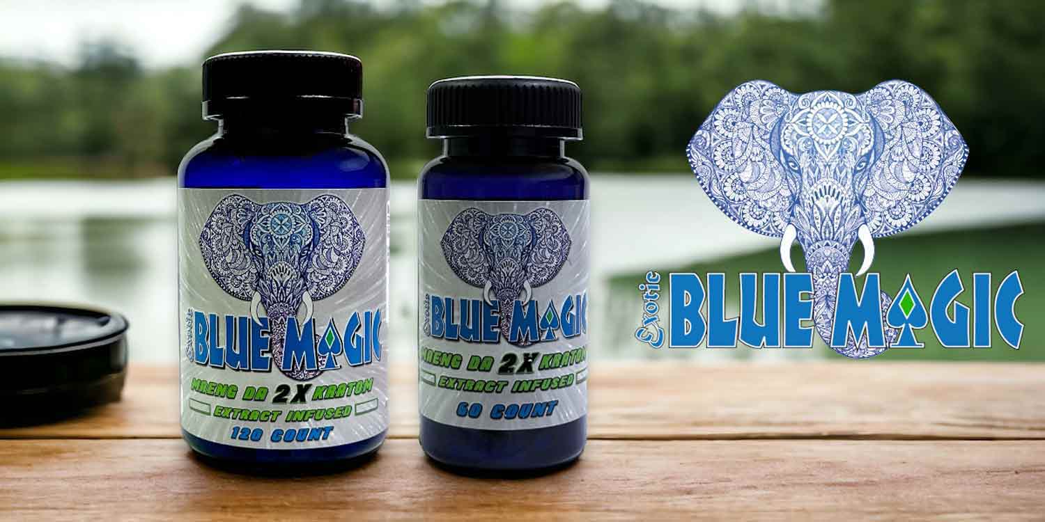 Blue Magic 2X Kratom Extract Infused Capsules Maeng Da