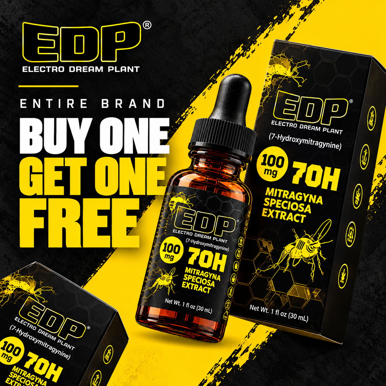 EDP product promotion: Buy one, get one free offer.