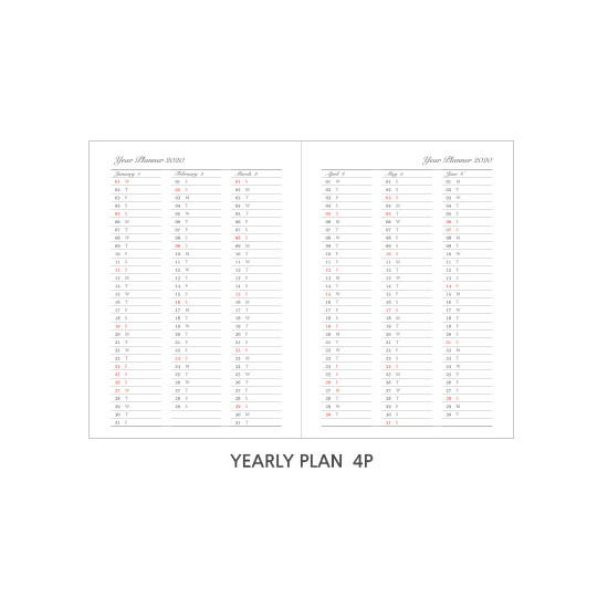 Yearly plan - O-CHECK Eco-friendly 2020 A6 dated daily diary planner