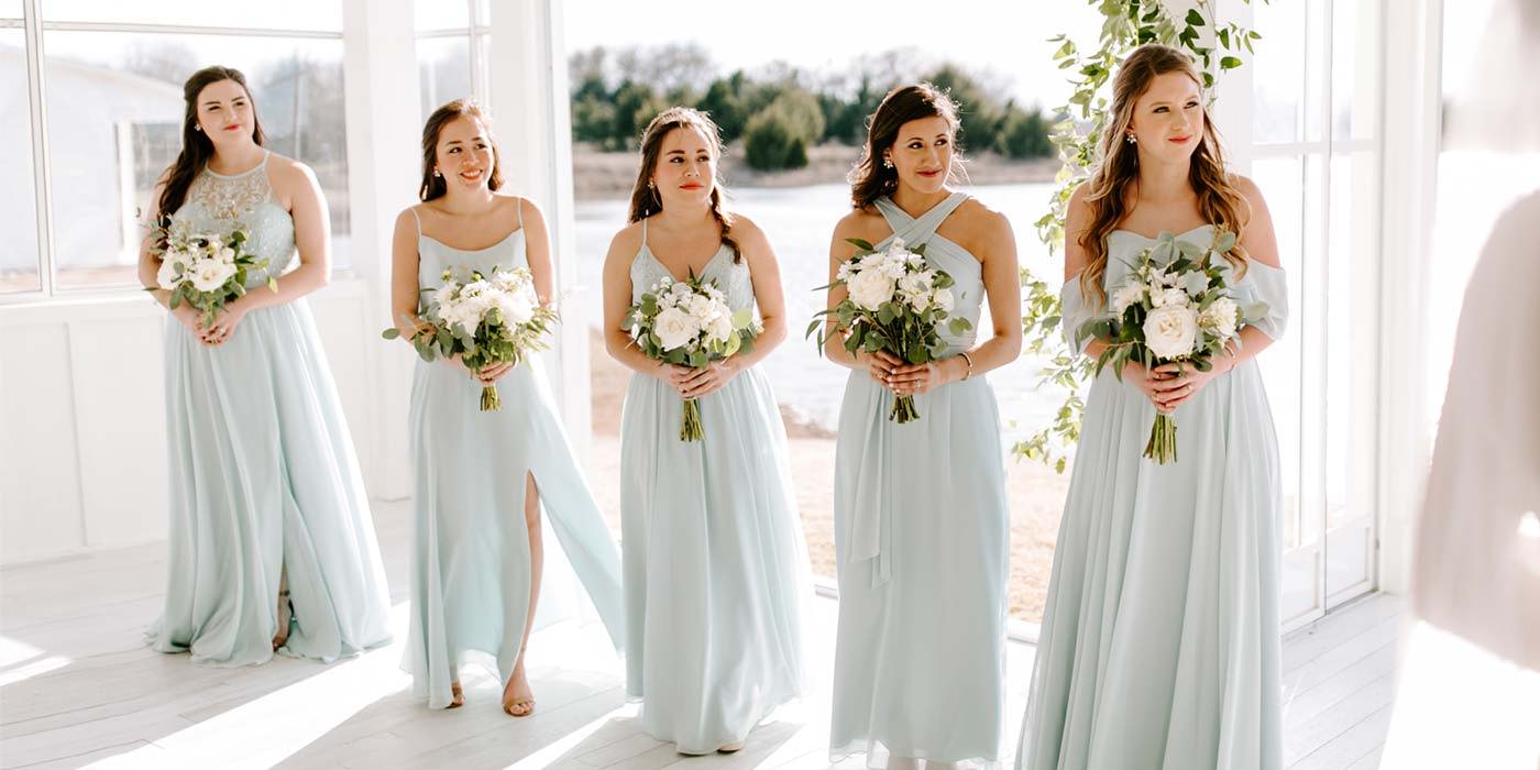 Sea Glass Mix and Match Bridesmaid Dresses