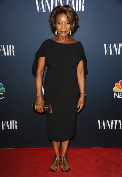 Alfre Woodard in Badgley Mischka at an event for NBC and Vanity Fair magazine