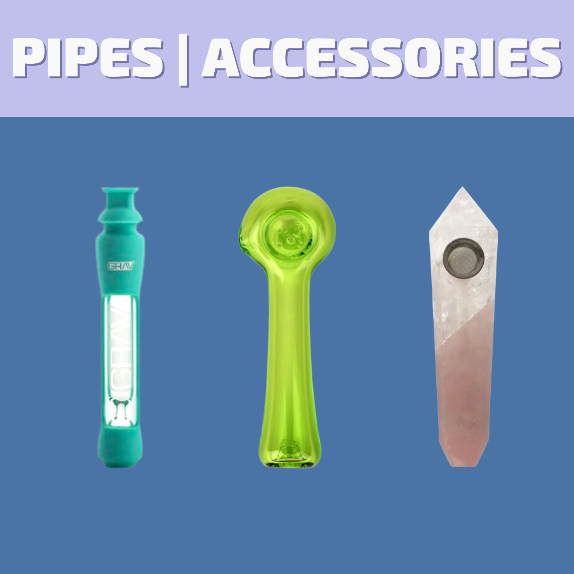 Buy Glass Pipes, Bubblers, One Hitters, and Crystal Pipes online for same day delivery in Winnipeg or visit our dispensary on 580 Academy Road. 