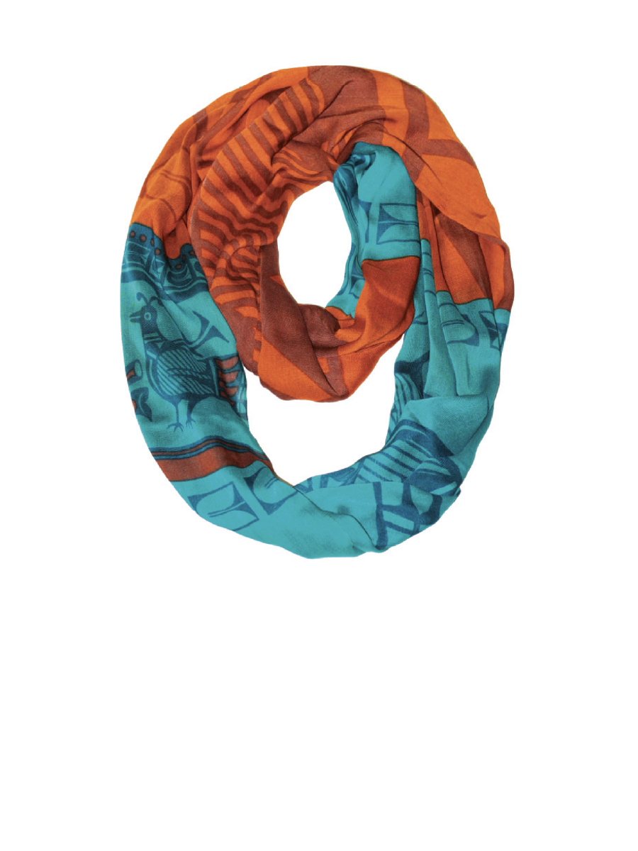 Ancestral Spirits Circle Scarf by Robert Tenorio, Kewa Pueblo