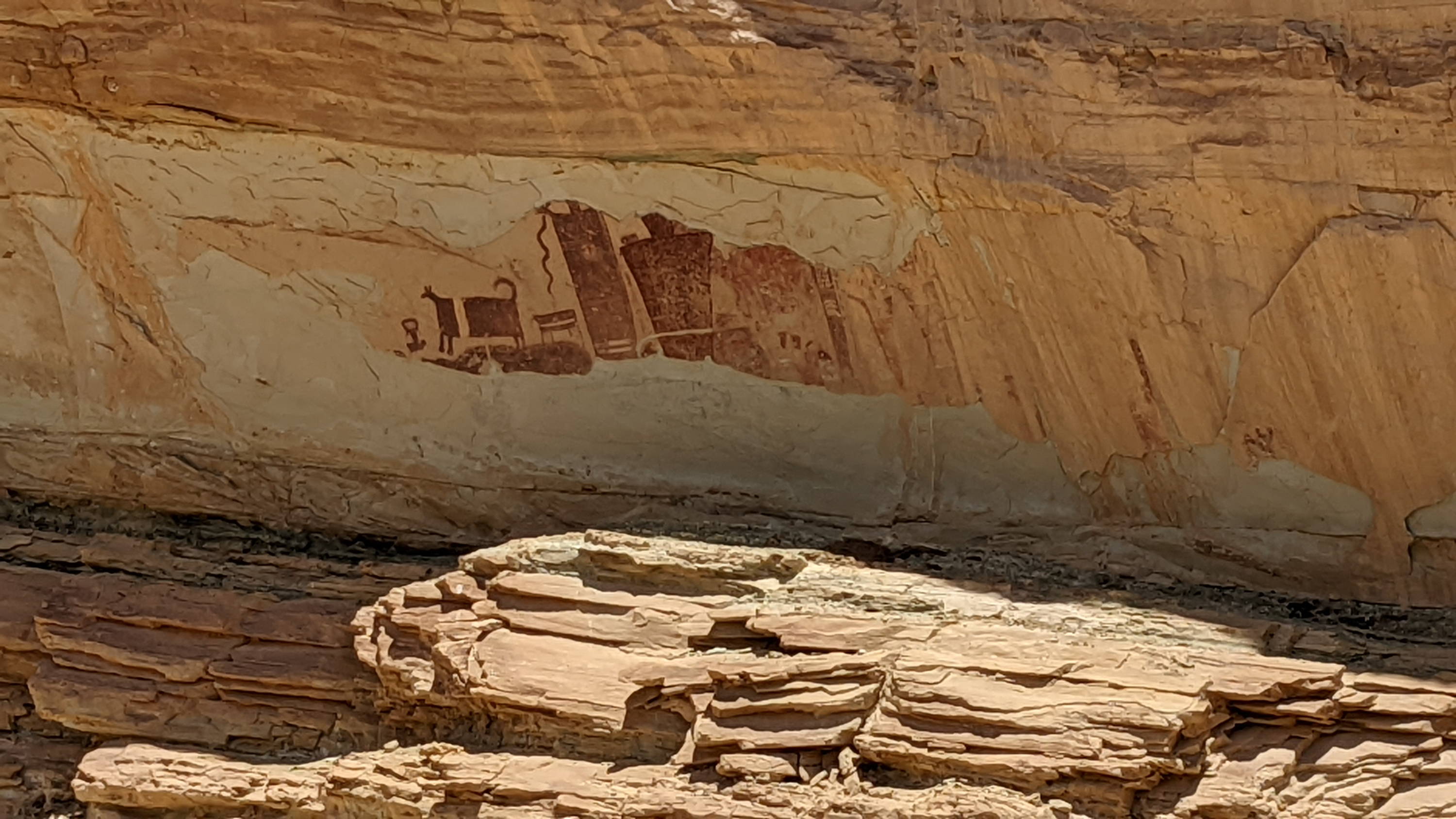 The temple mountain wash pictograph