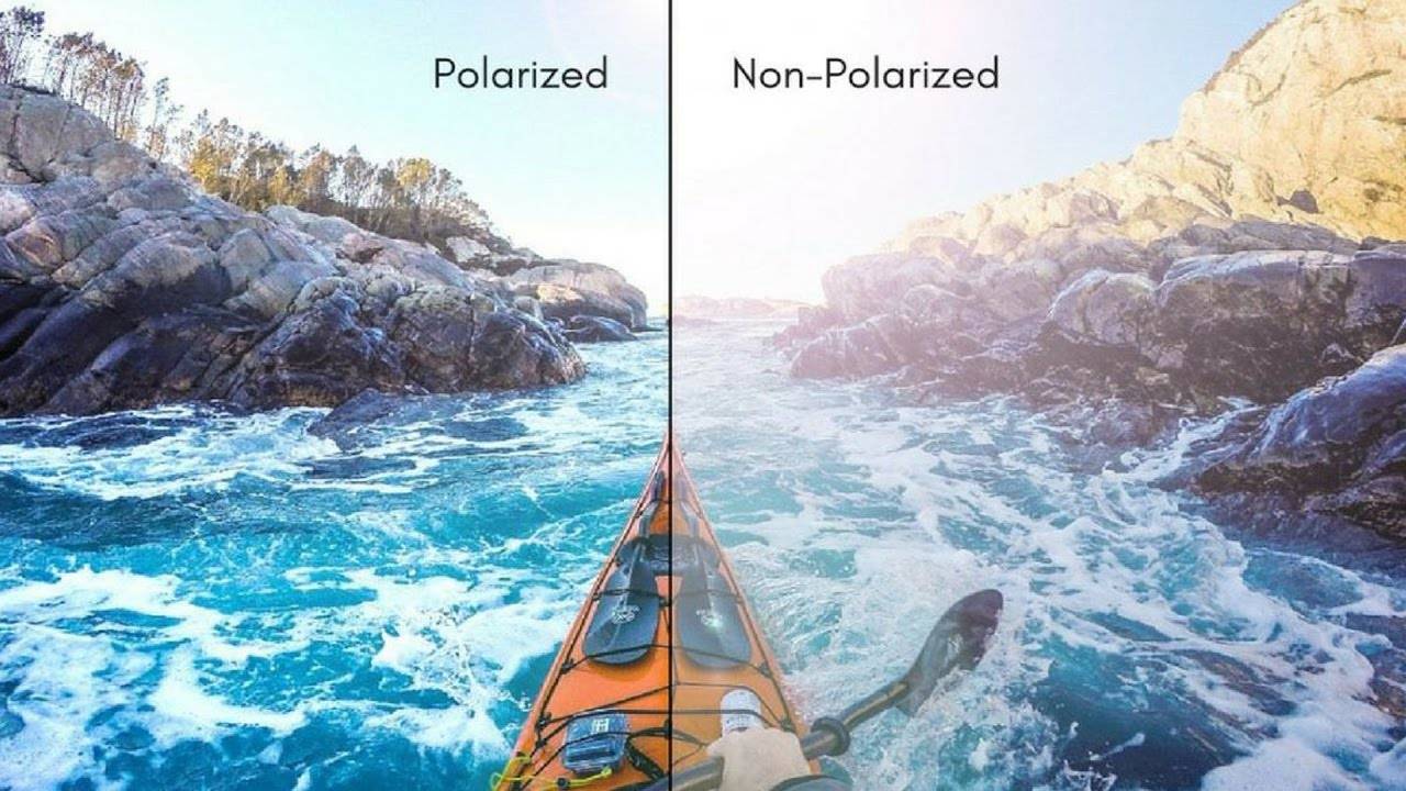 Vision à travers un verre polarisé vs un verre non polarisé