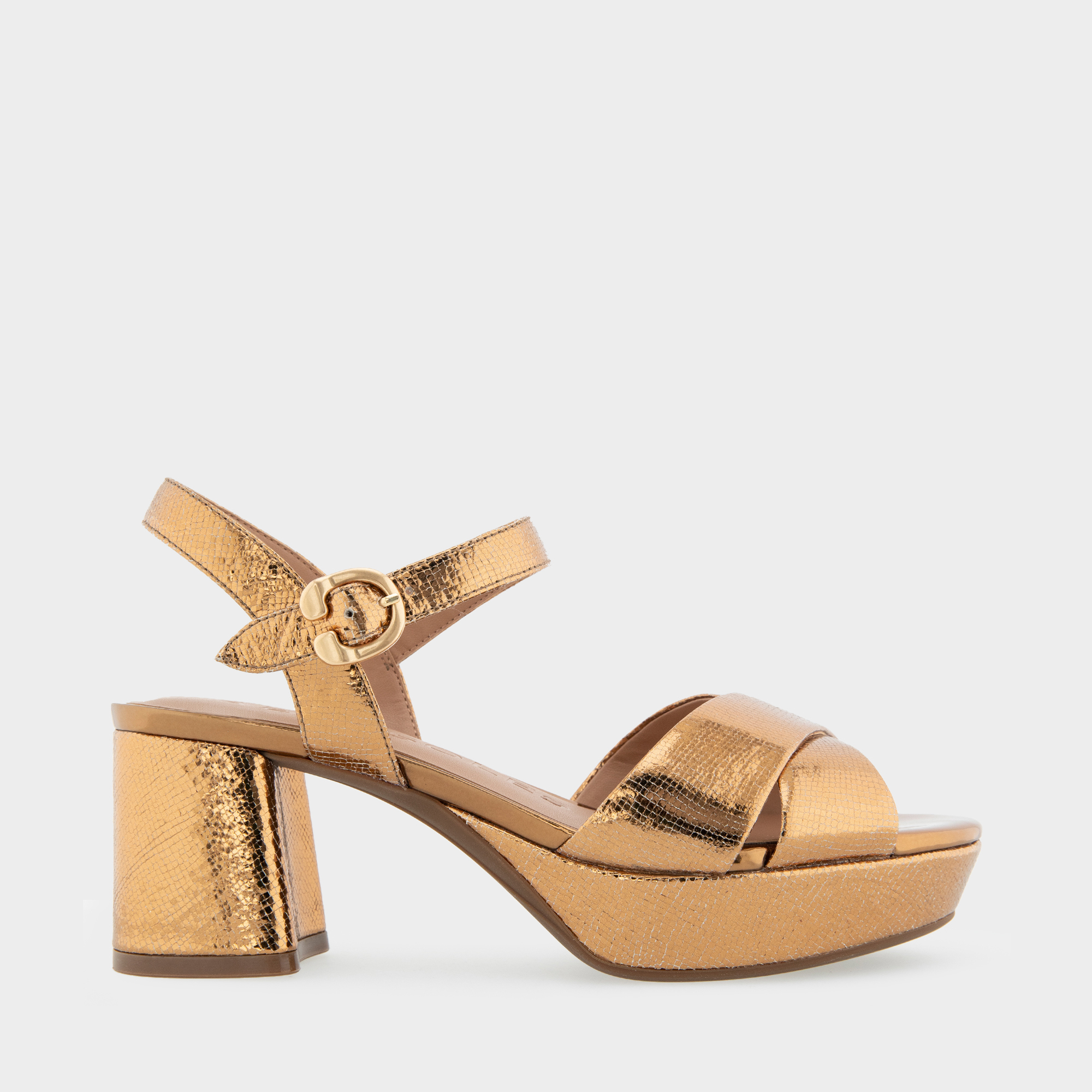 Cosmos Sandal in Bronze Leather