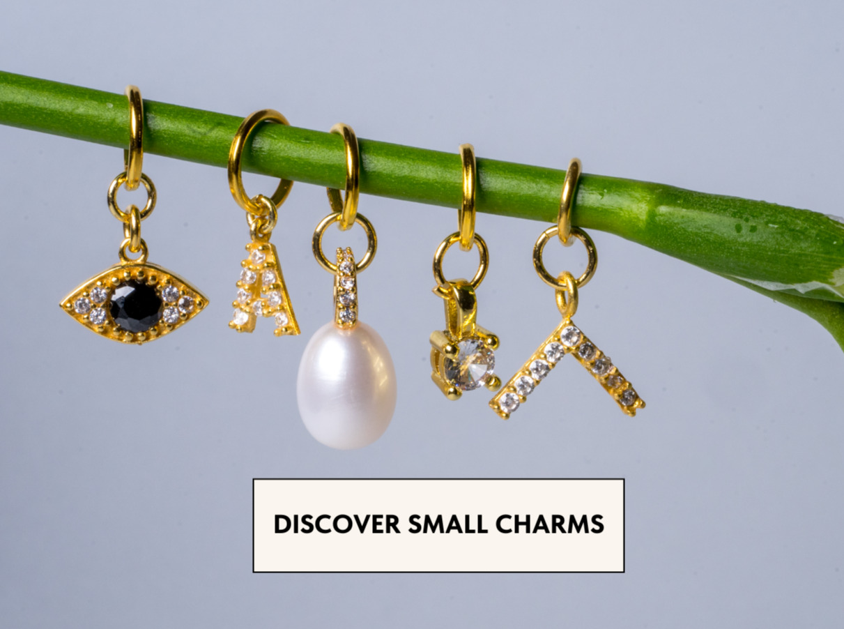 initial letter charm pendants
