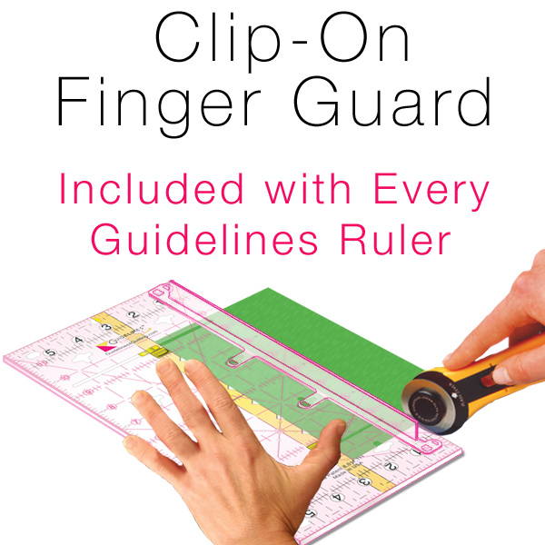 Finger Guard on Guidelines Ruler by Guidelines4Quilting