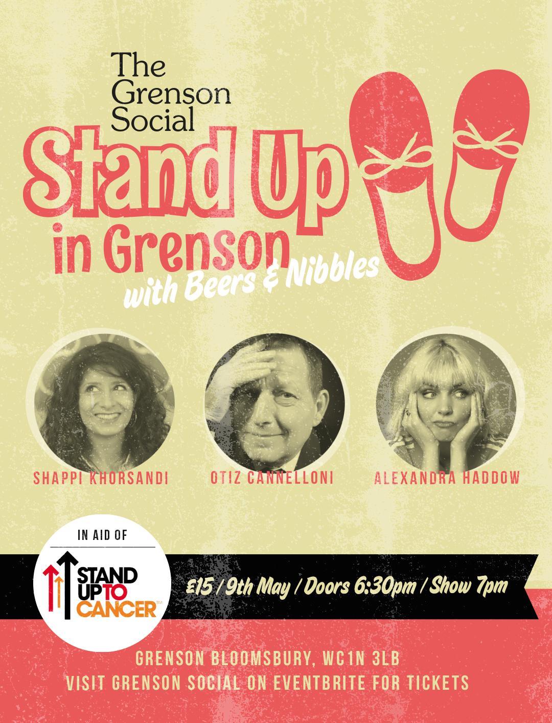 Stand up in Grenson - Comedy Evening at Grenson Bloomsbury store.