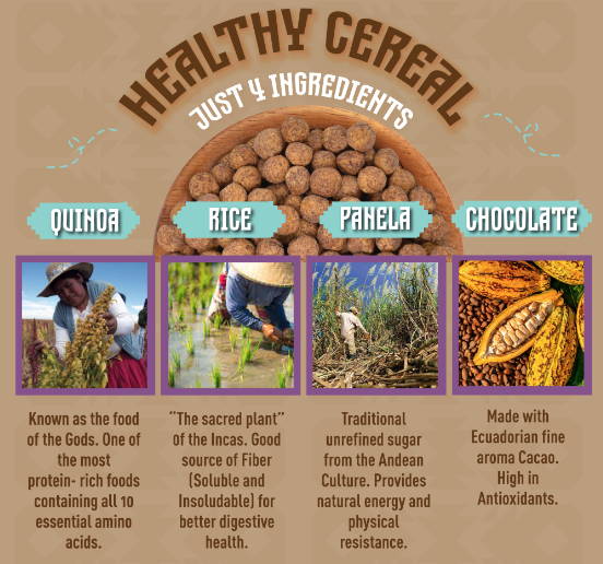 Wipala Healthy Snacks Vegan Quinoa Cereal Chocolate & Cinnamon
