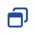 Blue square and rectangle icons representing a document or file.