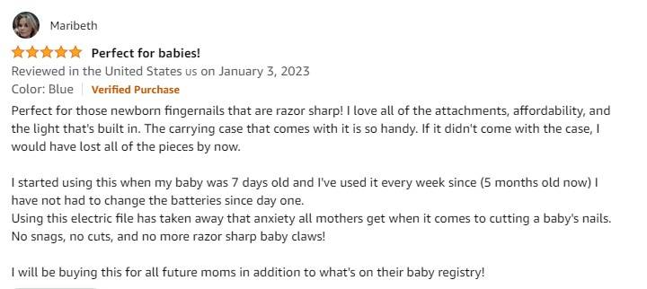 Onuzurike Chukwuagozie Electric Baby Nail Trimmer review