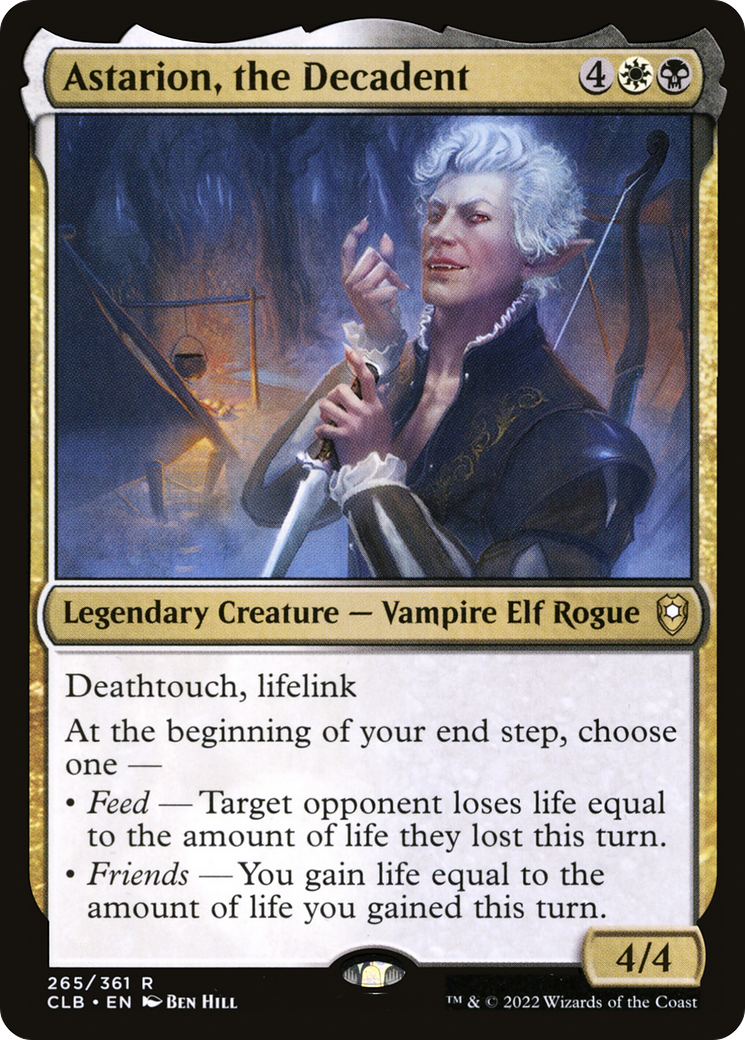 The MTG card Astarion the Decadent.