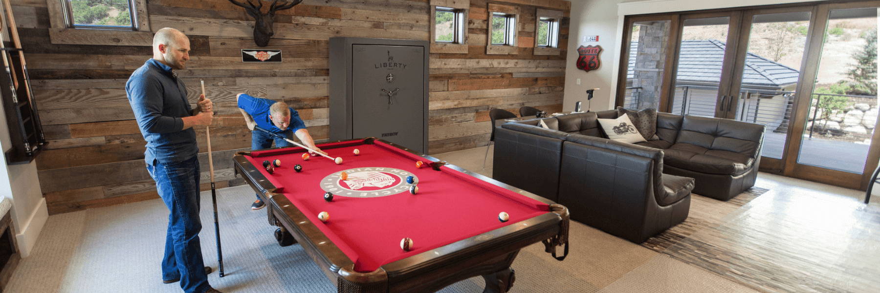 Liberty safe in pool table room Professional Delivery & Installation