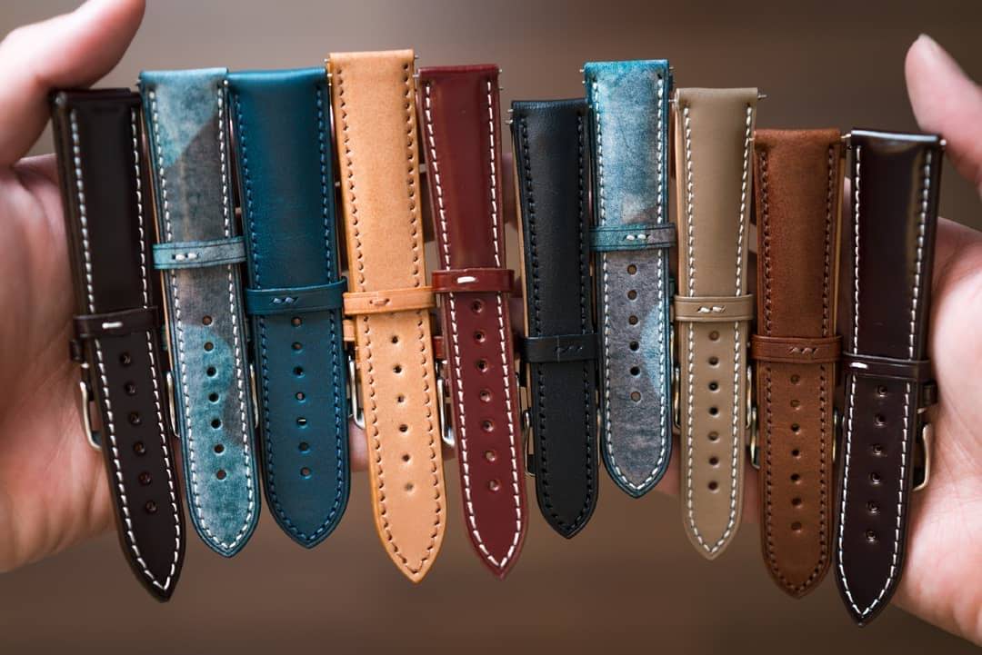 different types of leather watch straps