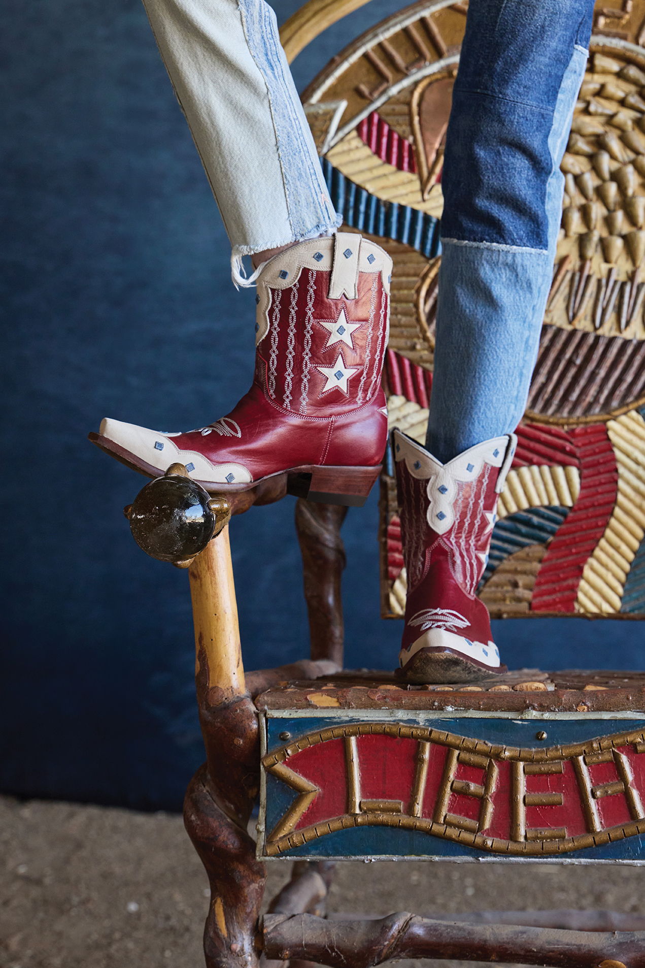 Star Spangles Boot in Red