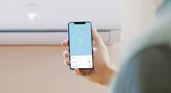 Photo of a Haier ductless wall mount mini split air conditioner wifi control with smartphone app