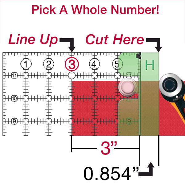 HSTA - Finished size and Seam Allowance on the Ruler - Guidelines4Quilting