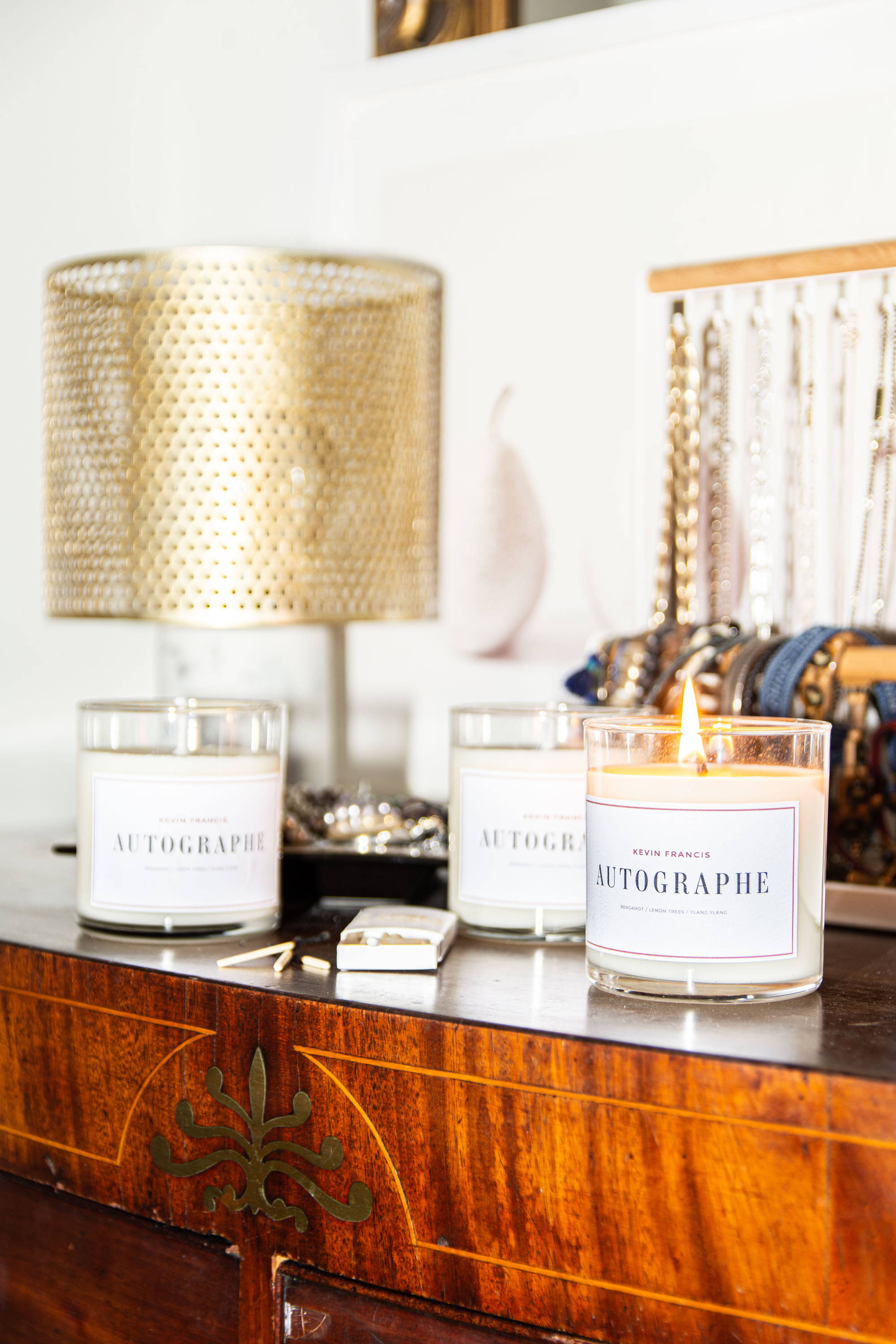 Autographe Luxury Candle | Clean Soy Wax Scented Candle | Bergamot, Lemon, Ylang Ylang | Made in America