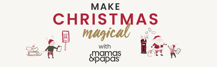 Text promoting a magical Christmas with illustrations and festive elements.