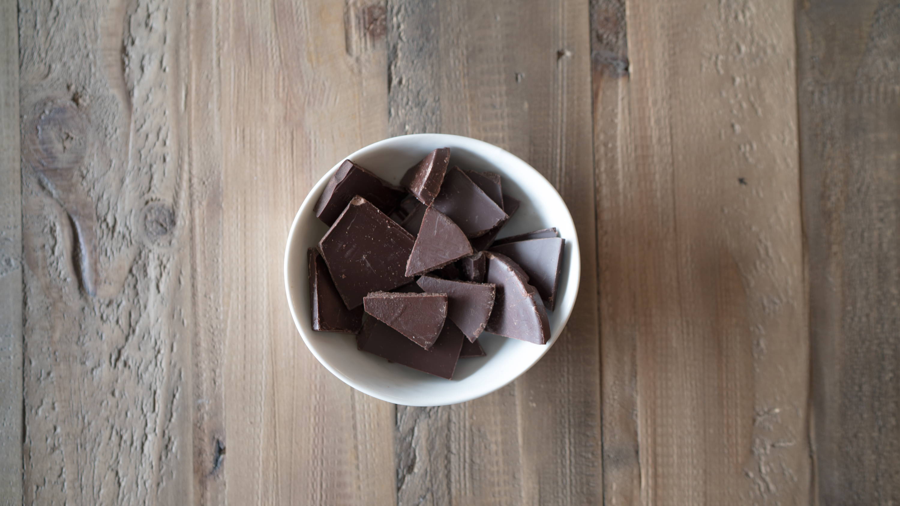 chocolate bars in a bowl