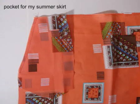 Attaching Pocket to Summer Skirt