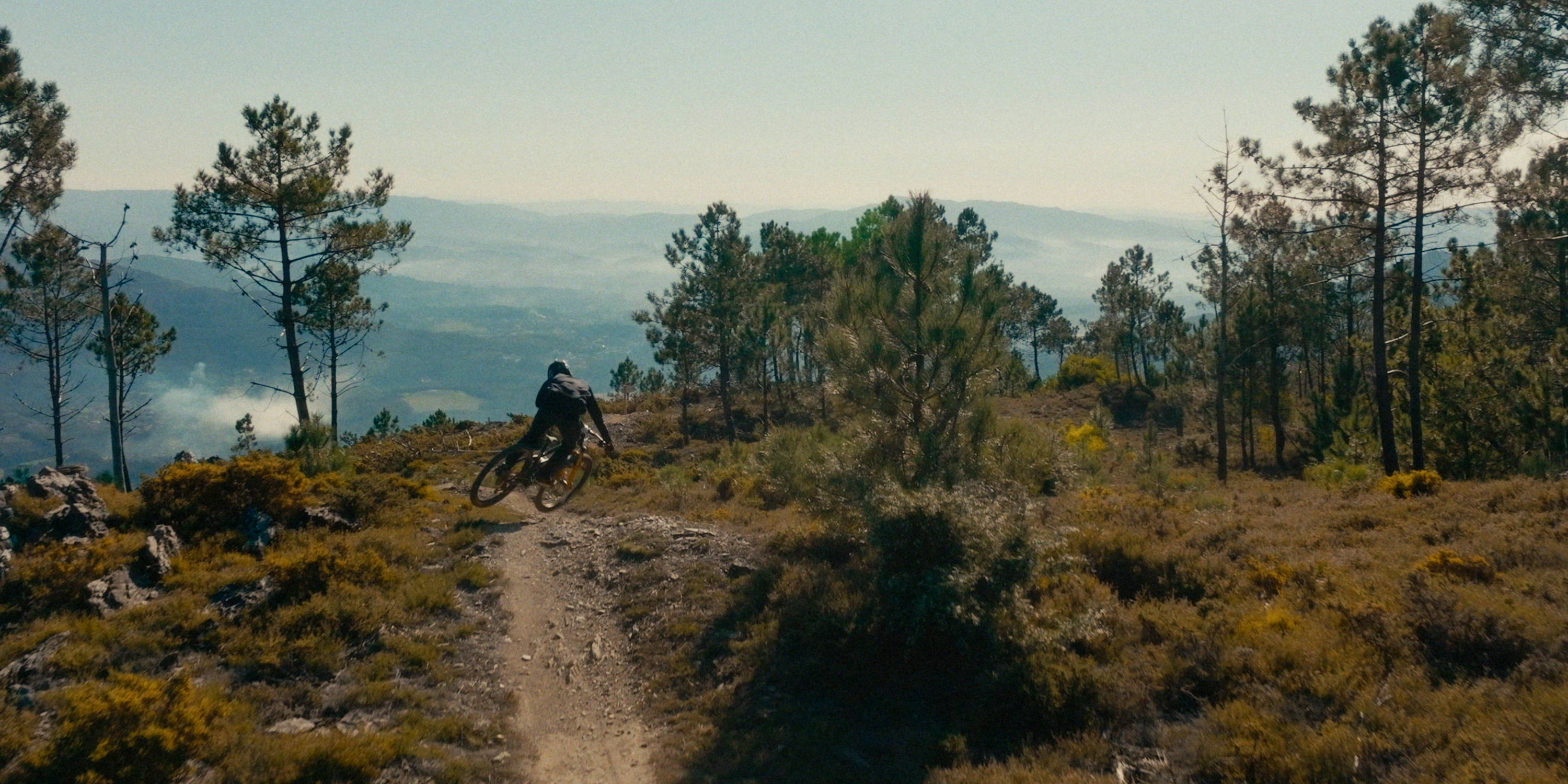 Fergus Ryan, jumping his MTB on a trail