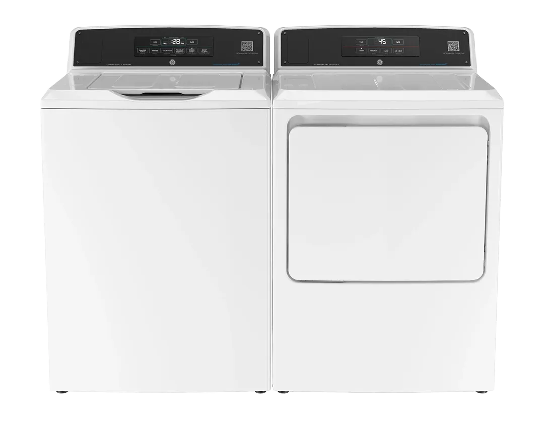 Image of top load commercial washer and dryer