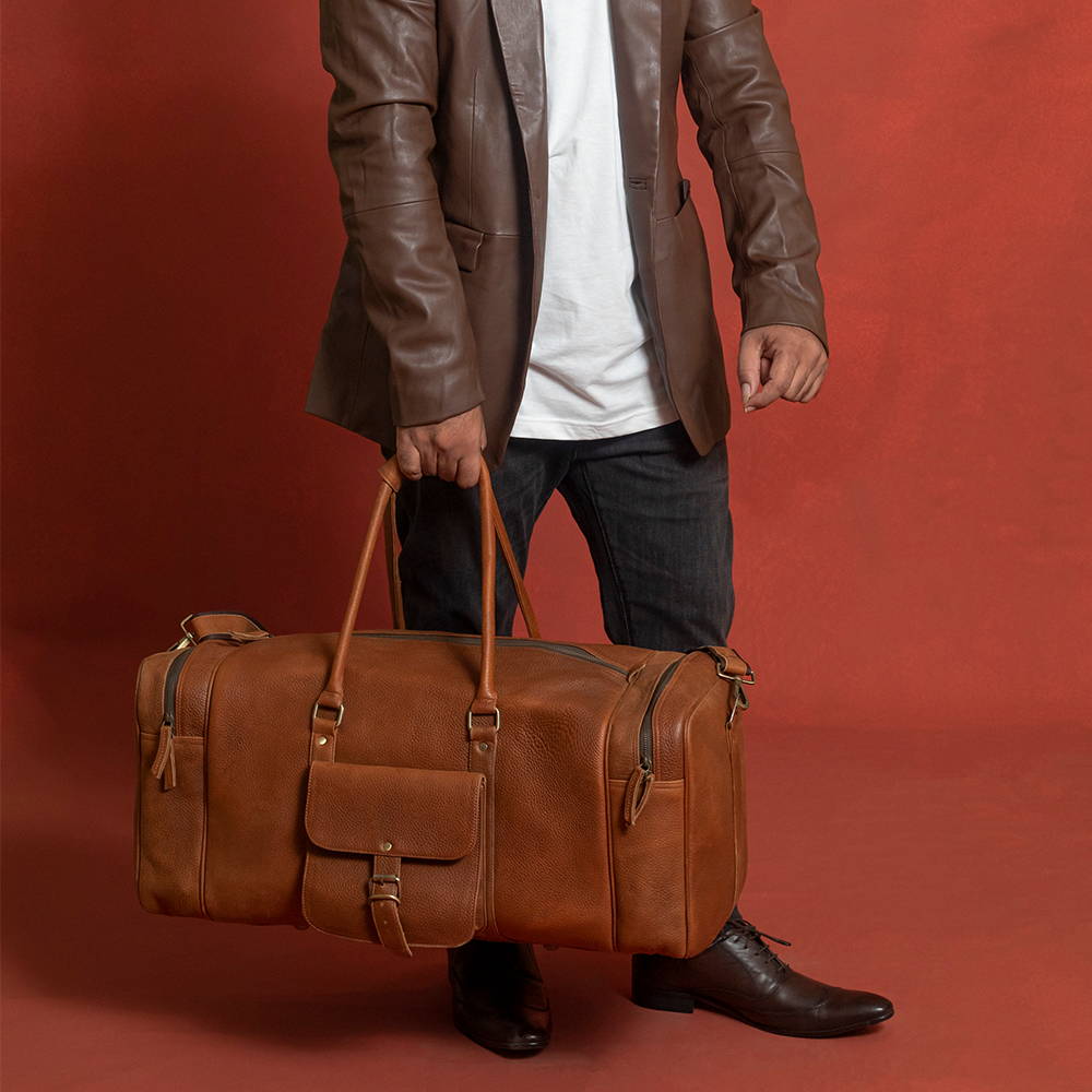 The Travel | Men's Buffalo Leather Duffle Bag - Full Grain 20