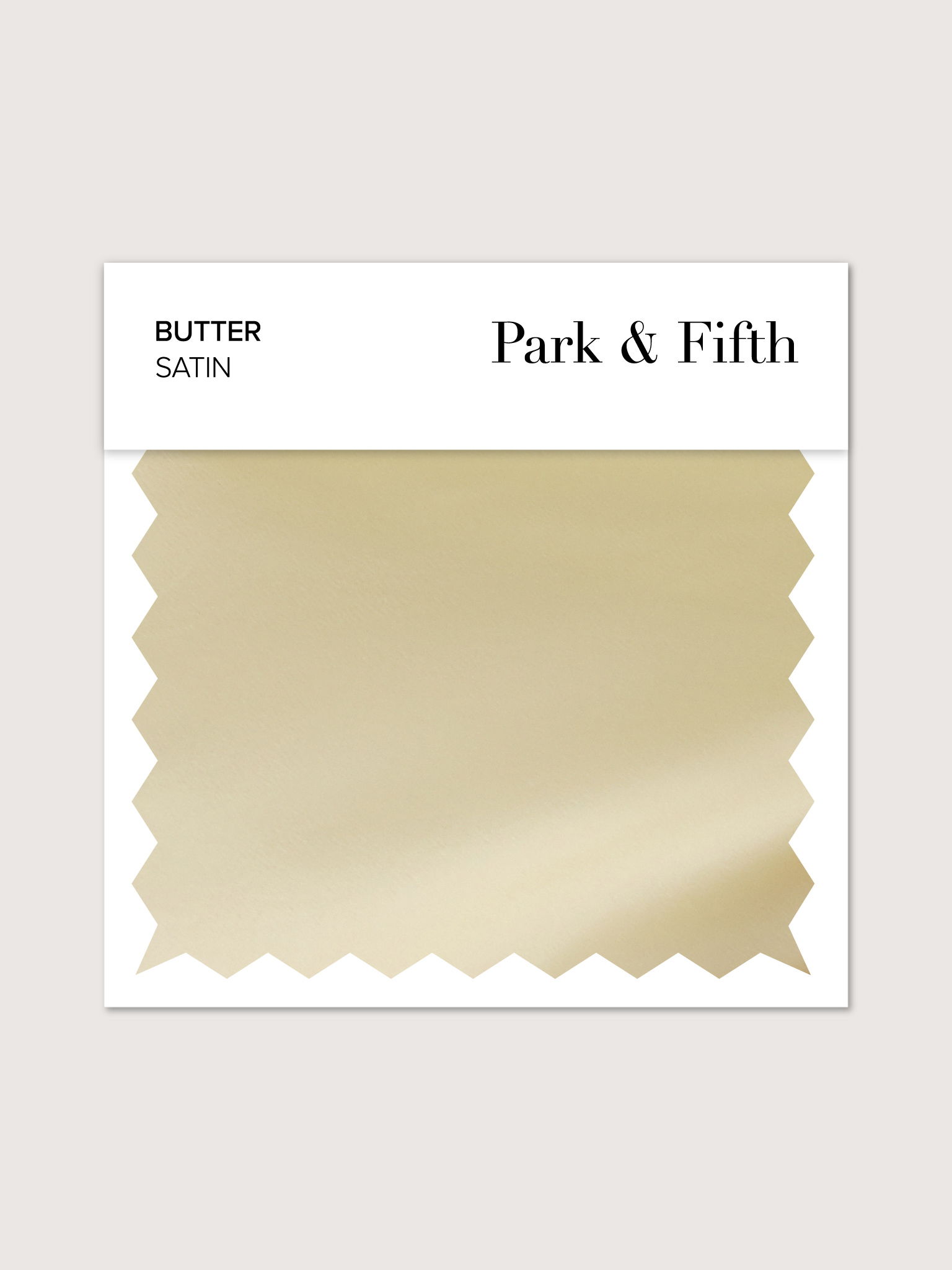 Butter satin fabric swatch from Park & Fifth.