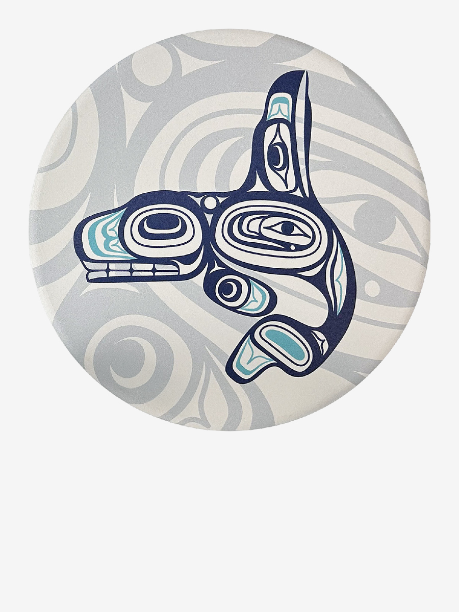 Whale Ceramic Trivet by Ernest Swanson, Haida