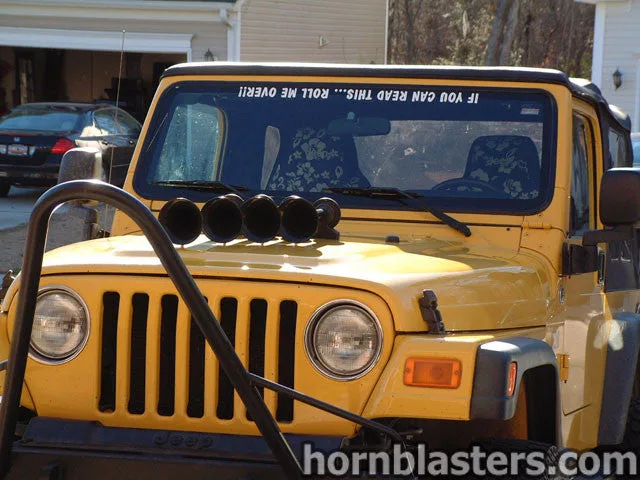 Side profile Eric's 2006 Jeep Wrangler wheels tires Jeep SUV Shocker XL train horn gallery photo 2
