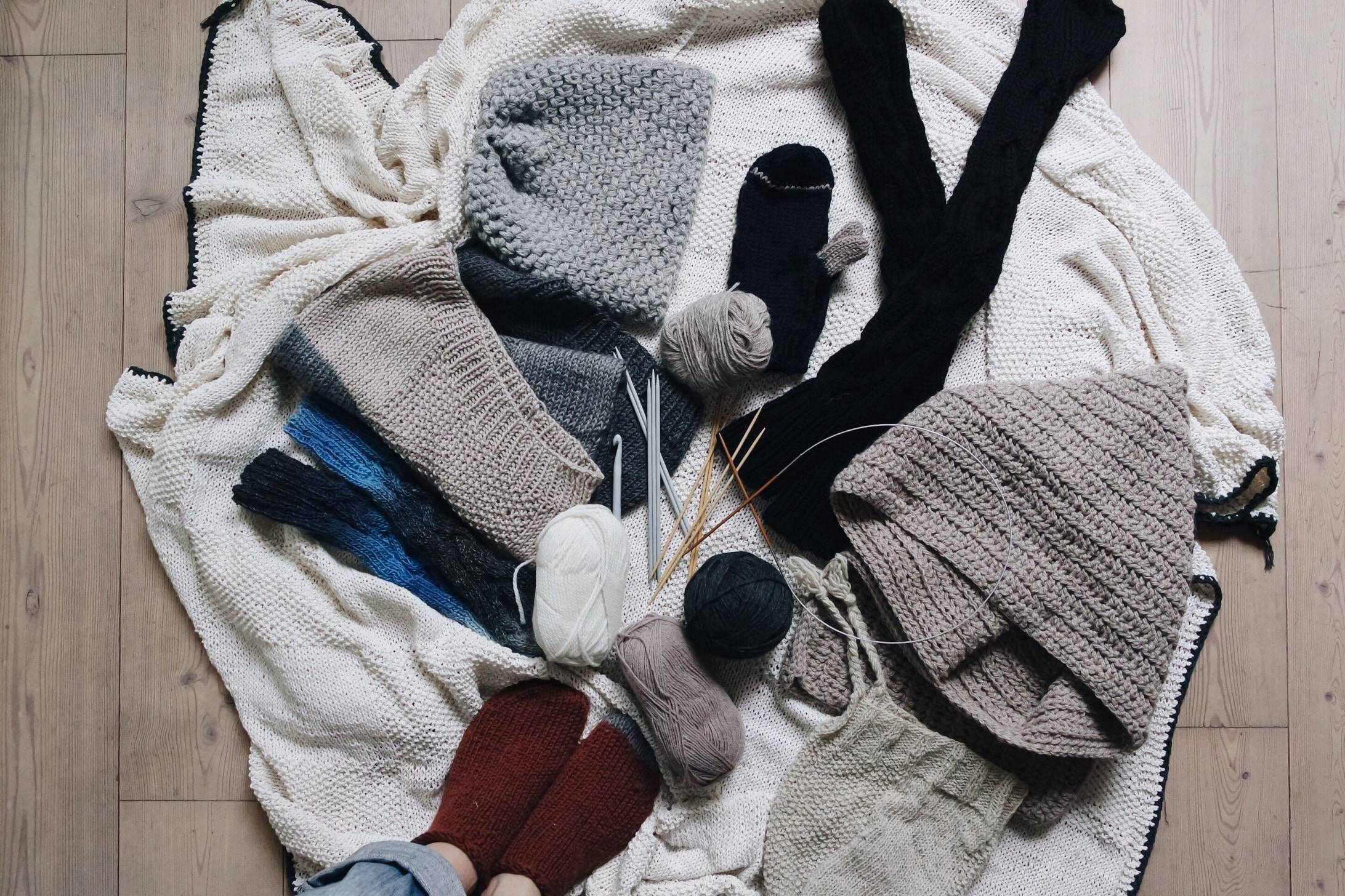 wool, beanie, muffler, socks