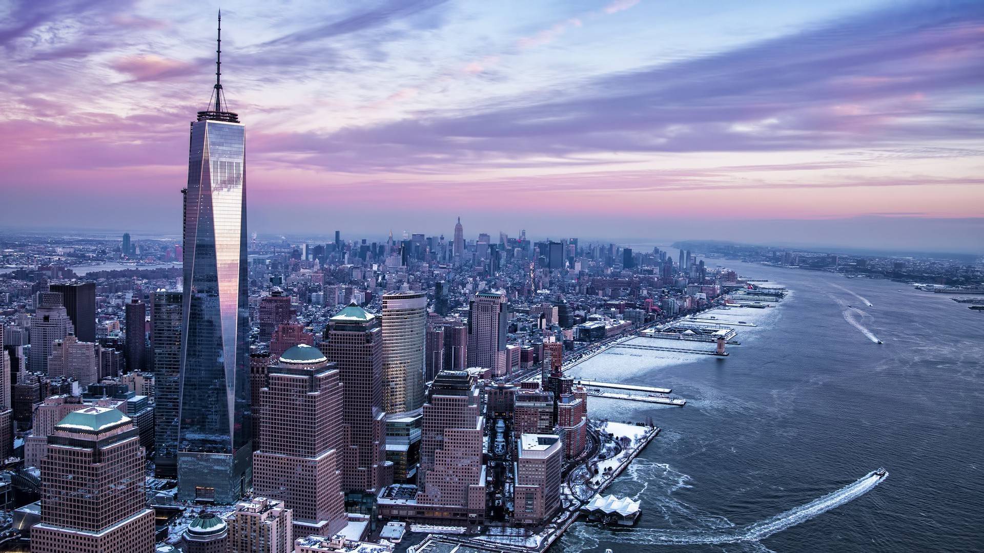 New York observation decks in winter