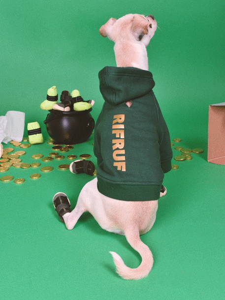 RIFRUF St. Patty's Day with Dog in Hoodie