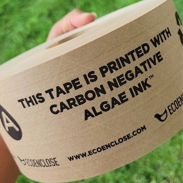 Algae-printed water-activated tape