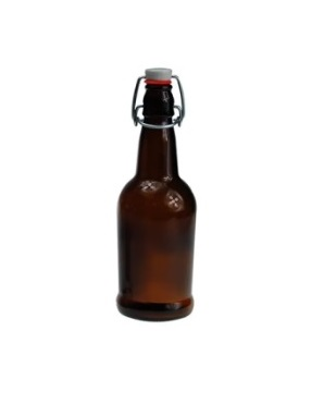 Swing top beer bottle