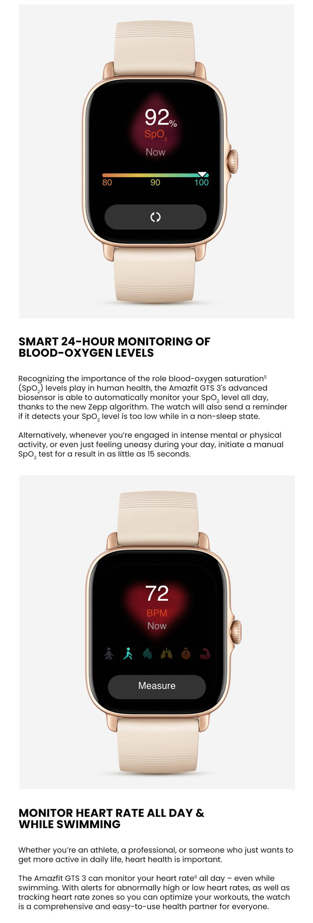 PRE-ORDER] Amazfit GTS 3 - Ivory White – GWM Store Official