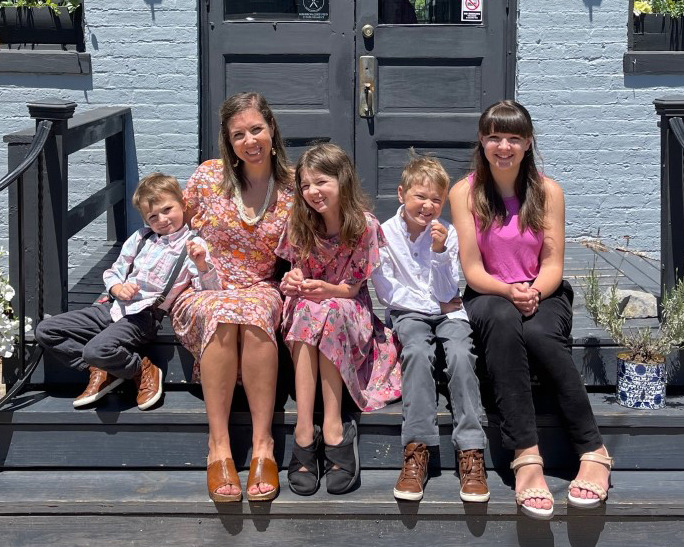 Ambassador Jamie Fuller with her four kids.