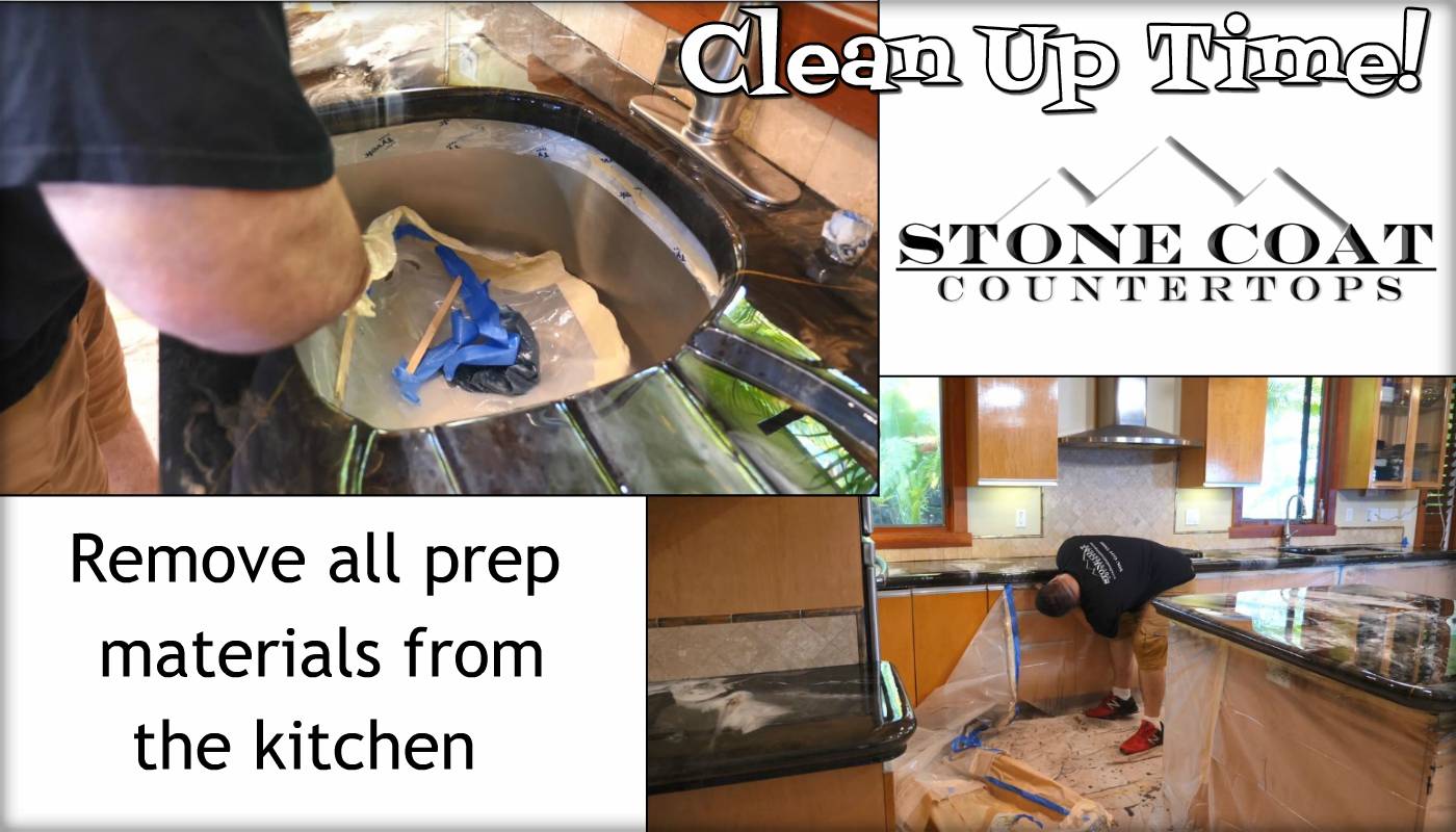Remove all kitchen prep materials.