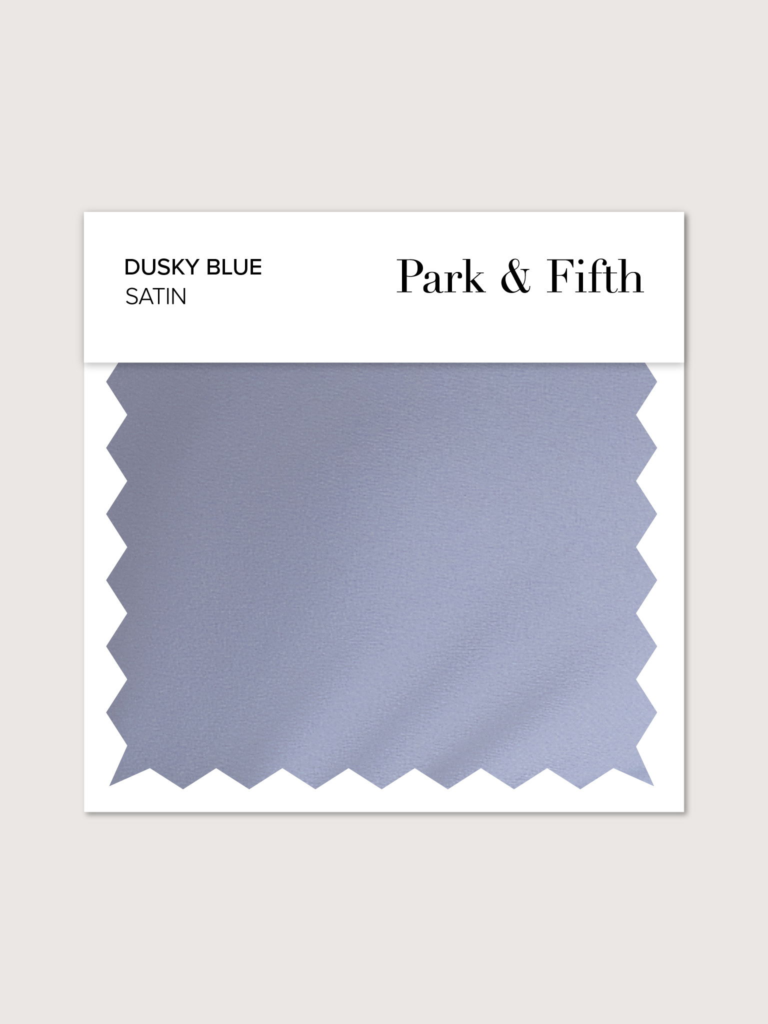 Dusky blue satin fabric swatch from Park & Fifth.