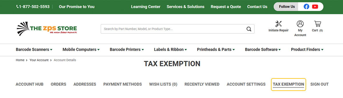 Website navigation menu highlighting 
