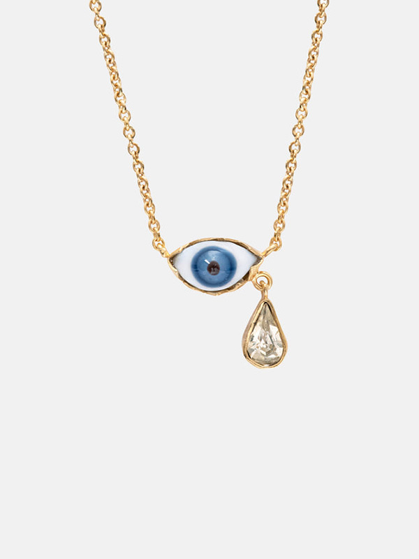 Grainne Morton Blue Eye Teardrop Necklace.